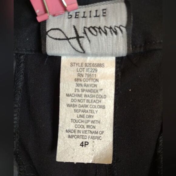 Alanni Petite Black Dress Pants Stretch with Belt loops and Pockets size 4P - Picture 6 of 16